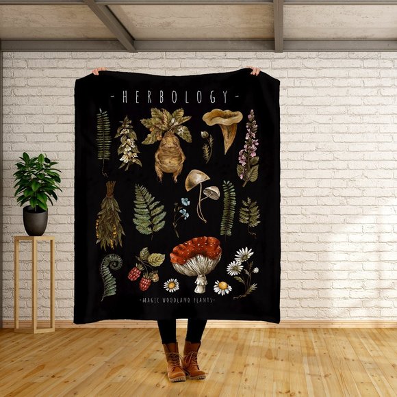 UrsaBear Designs Bedding Herbology Soft Minky Blanket Brand New